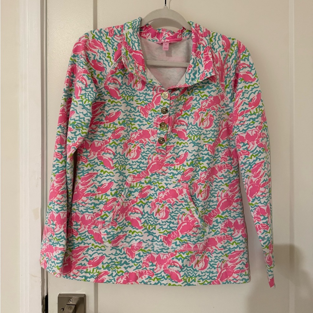 Lilly Pulitzer Pink and Green lobster long sleeve/pullover